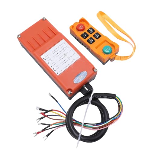 Plyisty Drahtloser Kran Fernbedienung Remote Remote Industrial Control für Einzelne Griffe für Kohleabbaumaschine CNC CNC DC36V, 6 Tasten Blau Der Steuerelement [Lagerbetreiber] von Plyisty