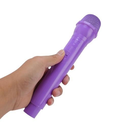 Plyisty Gefälschte Mikrofon -Requisite, Plastik -Prop Fake Microfon Toy für Halloween, Weihnachten, Cosplay (helles Lila) von Plyisty