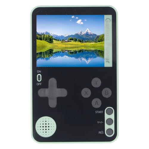 Plyisty Handheld Retro Gaming -Konsole 2,4 -Zoll Bildschirm Tragbarer Spielspieler ABS Konstruktion für Flugzeugreisen (Green) von Plyisty