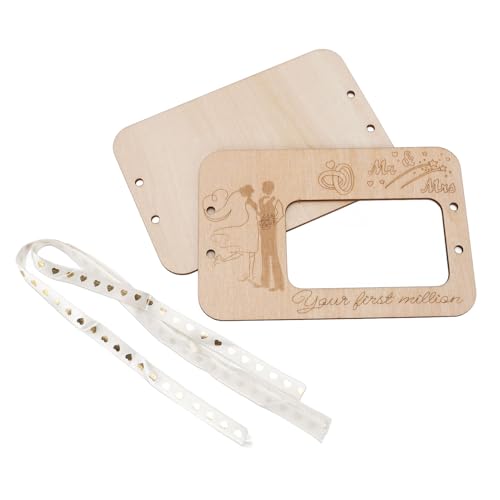 Plyisty Ihre Erste Million Holzbrieftasche Inspirierender Geldhalter Zum Geburtstag Hochzeitsgeschenk, Premium MDF Cash Organizer für Männer und Frauen (Paartyp) von Plyisty