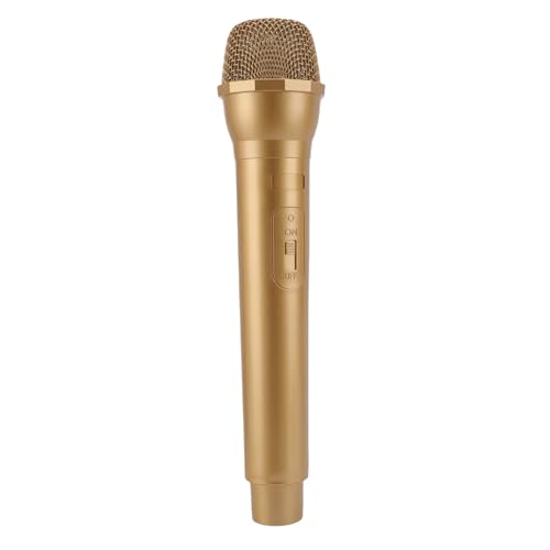 Plyisty Leichtes Realistisches Handheld Mic Requesce, 1: 1 Reproduktionsmikrofon für die Sprachpraxis mit Anime -Charakteren, für Bühnenaufführungen, Anreicherung der Fotografie (Gold) von Plyisty