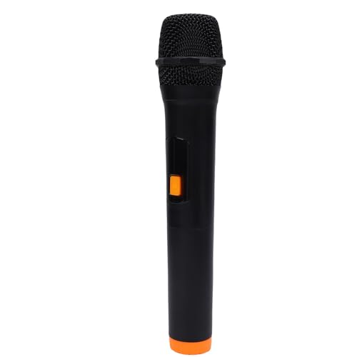 Plyisty Lustiges Authentisches Aluminium -ABS -Mikrofon Falschmikrofon Simuliert Sprachanschlag für Tonikostystrollenspel, Performance Training, Performance Training (orange schwarz) von Plyisty