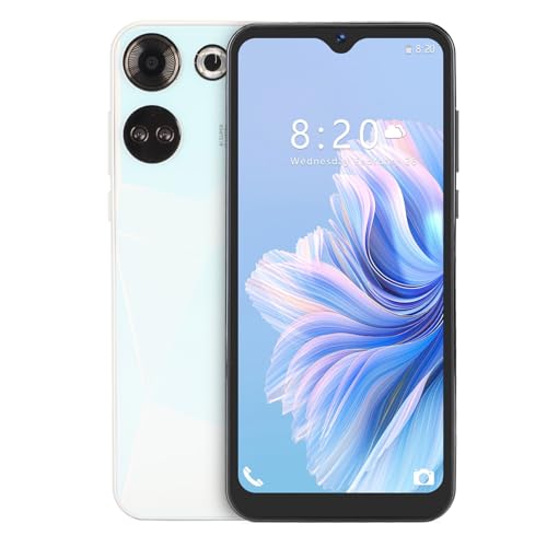 Plyisty Mobiltelefon, Ultra Thin Smart Phone 8000mAh Batterie MT6580A 8 MP 24 MP für das Geschäft (White) von Plyisty