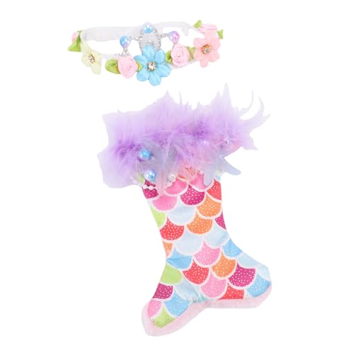 Plyisty Puppenkleidung Stilvoller Exquisites Weiches Stoffkleid und Kopfschmuck Set für 6,7 -Zoll -Puppenzubehör von Plyisty