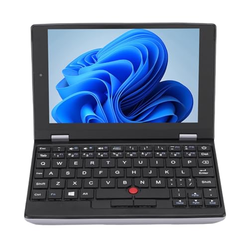 Plyisty Tiny Laptop, 2,5 GHz 2,4 G 5G Band WiFi Tragbarer 1280x800 Auflösung 2MP HD -Kamera All Metal Tiny Laptop USB3.0 für Unterhaltung (1TB EU-Stecker) von Plyisty