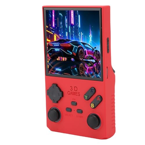 Plyisty V40 Max Retro Handheld Game Console, 4 Zoll 720 X 720 Bildschirm, Eingebaut in 45 Emulatoren, 256 G Speicherkarte, DDR4L 8 GB, WiFi, 4000mAh Batterie (Rot) von Plyisty