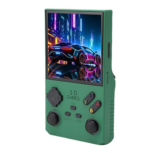 Plyisty V40 Max Retro Handheld Game Console, 4 Zoll 720 X 720 Bildschirm, Eingebaut in 45 Emulatoren, 256 G Speicherkarte, DDR4L 8 GB, WiFi, 4000mAh Batterie (dunkelgrün) von Plyisty