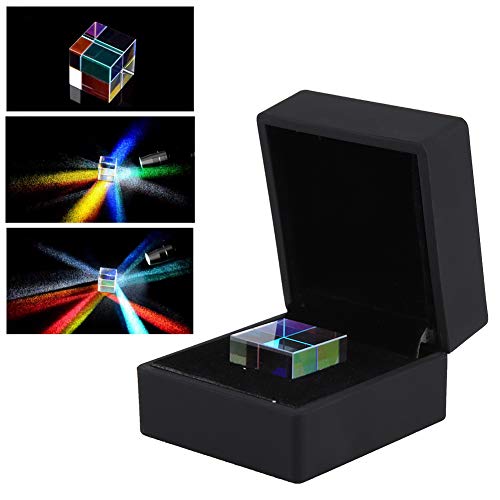 Plyisty Würfelprisma, 23 * 23 * 23 mm optisches Buntglasprisma, K9-Prisma Fotografie mit schwarzer Geschenkbox, für Wissenschaftsexperiment, Fotografie, Physik Optisches Lehrprisma von Plyisty