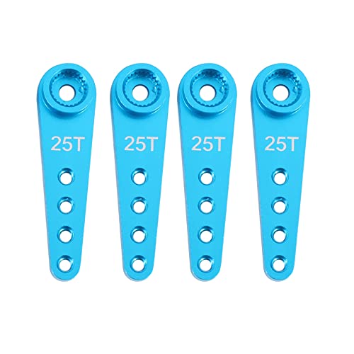 Pmandgk 4 Stuecke 37 Mm 25 T Metall VerläNgerung Lenkung Servo Arm Horn für RC Raupen Teile, Blau Pmandgk 4 Stuecke 37 Mm 25 T Metall VerläNgerung Lenkung Servo Arm Horn für RC Raupen Teile, Blau von Pmandgk