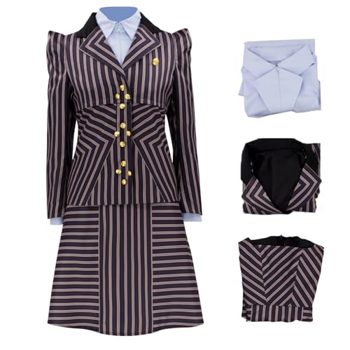 Pmnoyal Nessarose Kostüm Elphaba Cosplay Zauberer Anzug Hexenkleid Shiz University Boq Glinda Fiyero Halloween Uniform, Set 02, XXL von Pmnoyal