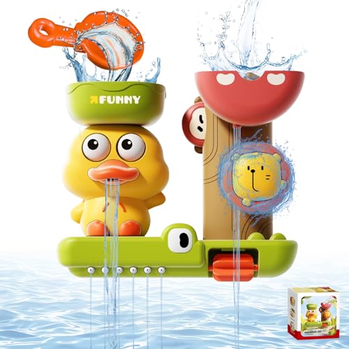 Pmueuff Badewannenspielzeug ab 1 2 3 4 Jahr, Wasserspielzeug Badewanne Kinder, Enten und Löwen Badewannen Spielzeug, Badespielzeug Baby ab 1 Jahr, Geschenk für Jungen Mädchen Geburtstag Weihnachten Pmueuff Badewannenspielzeug ab 1 2 3 4 Jahr, Wasserspielzeug Badewanne Kinder, Enten und Löwen Badewannen Spielzeug, Badespielzeug Baby ab 1 Jahr, Geschenk für Jungen Mädchen Geburtstag Weihnachten von Pmueuff