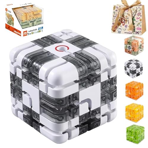 2026 Neuer großer Labyrinth-3D-Puzzle-Würfel – spannendes Denkspiel, anspruchsvolles Puzzle, Gehirntraining, lehrreiches Fokusspiel als Geschenk für Erwachsene (Grau) von Pnedeodm