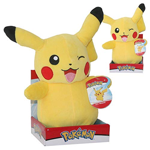 Auswahl Premium Plüsch-Figuren | Pokemon | Plüsch-Tier in Geschenkbox 27-30 cm, Plüsch:Zwinker Pikachu von Pokémon