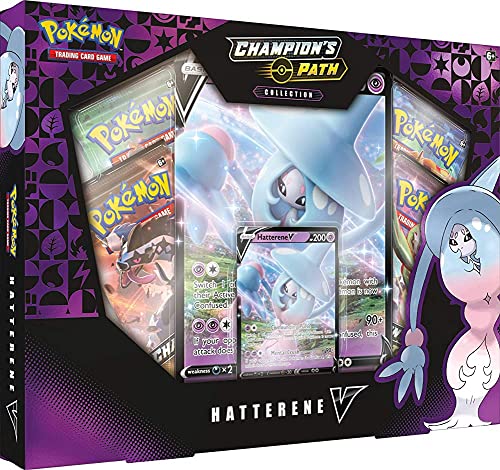 PoKéMoN POK80774 TCG: Champion's Path Hatterene V-Box, Mehrfarbig, 290-80774 von Pokémon