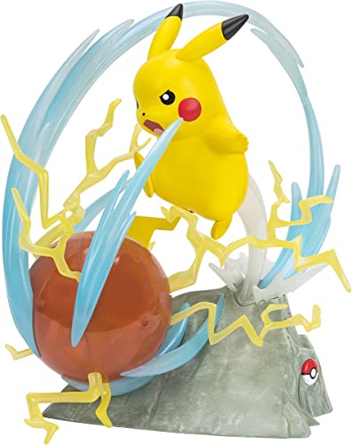 Pokémon BO37426, Deluxe Figur - Pikachu (mit LED-Beleuchtung), Hochwertige, detailliert gestaltete Sammelfigur, ca 33cm groß von Pokémon