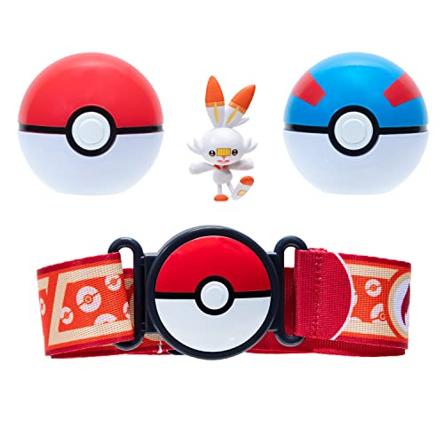 Pokemon – Clip 'N' Go Pokeball Gürtelset (Pokéball, toller Ball und Scorbunny) W12 von Pokémon