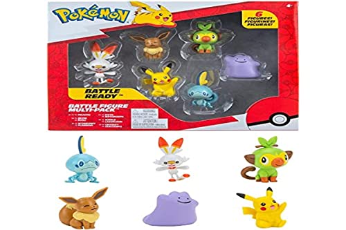 PoKéMoN Pokemon Figuren Set 6 pcs – 5-8 cm Figuren, Evoli, Pikachu und Mehr - Neueste Welle 2021 - Offiziell Lizenziert Pokemon Spielzeug von Pokémon