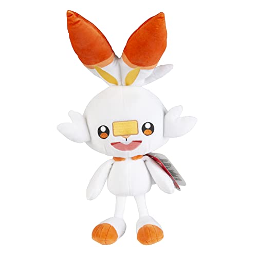 Pokemon Kuscheltier XXL Scorbunny Hopplo 30 cm – Pokemon Plüschtier – Neue 2021 – Pokemon Plush - Offiziell Lizenziertes Pokemon Spielzeug von Pokémon