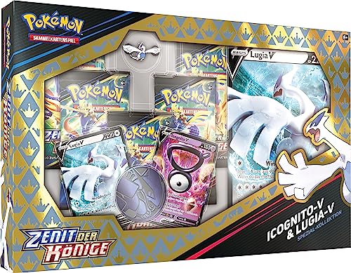 Pokémon-Sammelkartenspiel: Spezial-Kollektion Zenit der Könige: Icognito-V & Lugia-V (2 geprägte holografische Promokarten, 1 überdimensionale Promokarte & 5 Boosterpacks) von Pokémon