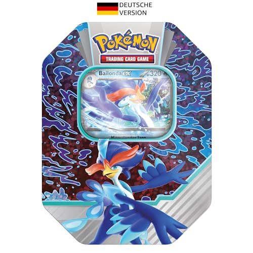 Pokémon-Sammelkartenspiel: Tin-Box Paldea-Partner: Bailonda-ex (1 holografische Promokarte & 4 Boosterpacks) von Pokémon