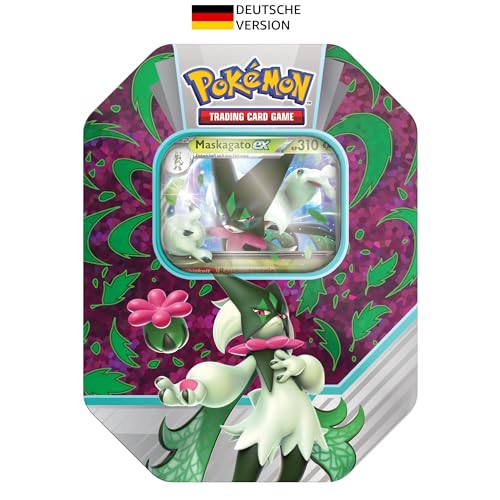 Pokémon-Sammelkartenspiel: Tin-Box Paldea-Partner: Maskagato-ex (1 holografische Promokarte & 4 Boosterpacks) von Pokémon