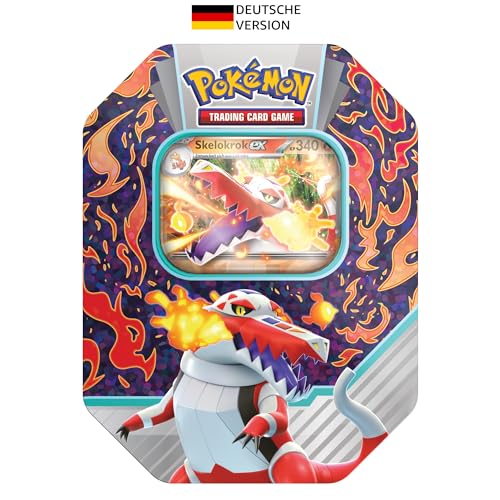 Pokémon-Sammelkartenspiel: Tin-Box Paldea-Partner: Skelokrok-ex (1 holografische Promokarte & 4 Boosterpacks) von Pokémon