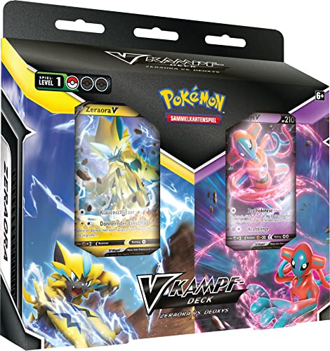 Pokémon-Sammelkartenspiel: V-Kampfdeck Zeraora vs. Deoxys (2 sofort spielbare Decks mit 60 Karten & extra Karten) von Pokémon