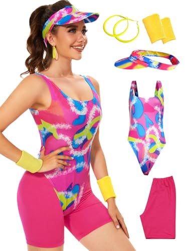 80er Jahre Workout-Outfit Halloween Turnanzug Jacken Kostüme für Ault Paar Classic Dress Up Cosplay Strandanzug, Stil 1, 3XL 80er Jahre Workout-Outfit Halloween Turnanzug Jacken Kostüme für Ault Paar Classic Dress Up Cosplay Strandanzug, Stil 1, 3XL von Poboola
