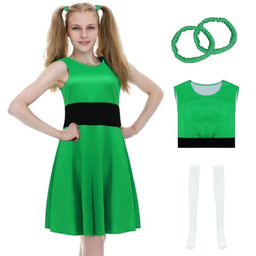 Poboola Buttercup Kostüm Erwachsene Blüten Blasen Kostüme Kleid Damen Halloween Damen Charakter Cartoon mit Zubehör, Grün , XXL Poboola Buttercup Kostüm Erwachsene Blüten Blasen Kostüme Kleid Damen Halloween Damen Charakter Cartoon mit Zubehör, Grün , XXL von Poboola