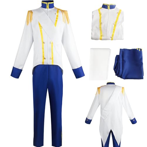 Poboola Prinz Eric Kostüm für Herren Halloween Cosplay Smoking Verkleidung Erwachsene Maskerade Outfits Dress Up, Weiss/opulenter Garten, 3X-Lagre Poboola Prinz Eric Kostüm für Herren Halloween Cosplay Smoking Verkleidung Erwachsene Maskerade Outfits Dress Up, Weiss/opulenter Garten, 3X-Lagre von Poboola