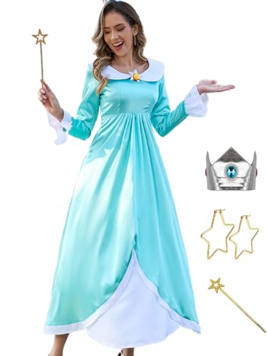 Poboola Prinzessin Pfirsich Kostüm Super Brüder Cosplay für Frauen Halloween Verkleidung Erwachsene Kostüme L Poboola Prinzessin Pfirsich Kostüm Super Brüder Cosplay für Frauen Halloween Verkleidung Erwachsene Kostüme L von Poboola