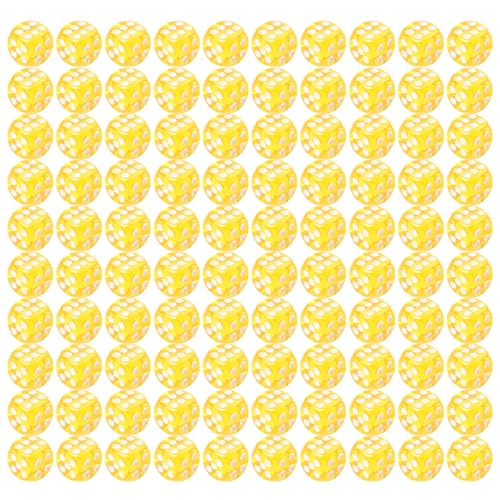 100 Pcs/Set 6 Seitig Acryl Dices Durchscheinende Abgerundete Ecke Dices Dices Set 12 Mm Festspiel Würfel Set Mit 6 Farbe von Pocoiau