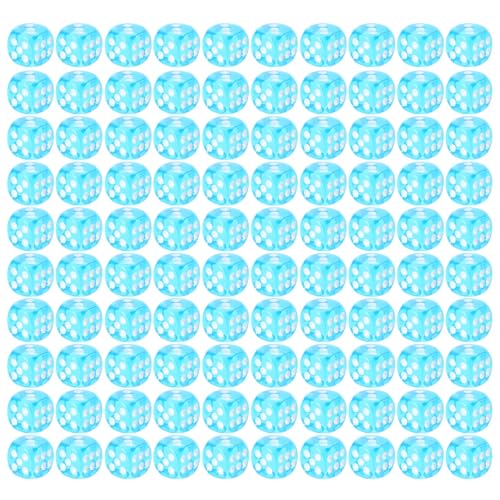 100 Pcs/Set 6 Seitig Acryl Dices Durchscheinende Abgerundete Ecke Dices Dices Set 12 Mm Festspiel Würfel Set Mit 6 Farbe von Pocoiau