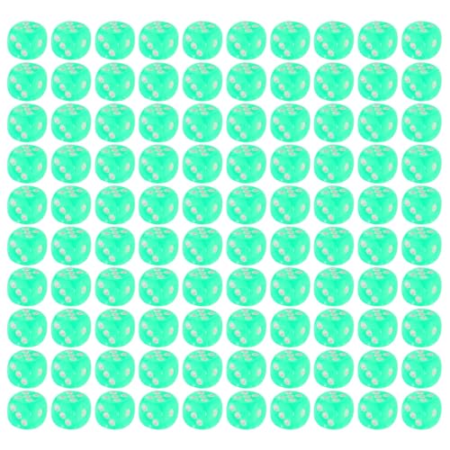 100 Pcs/Set 6 Seitig Acryl Dices Durchscheinende Abgerundete Ecke Dices Dices Set 12 Mm Festspiel Würfel Set Mit 6 Farbe von Pocoiau