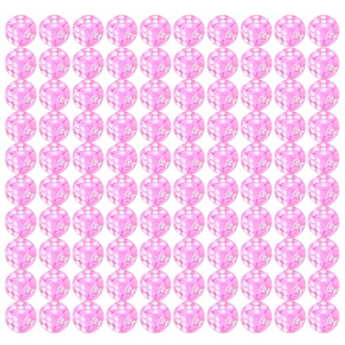 100 Pcs/Set 6 Seitig Acryl Dices Durchscheinende Abgerundete Ecke Dices Dices Set 12 Mm Festspiel Würfel Set Mit 6 Farbe von Pocoiau
