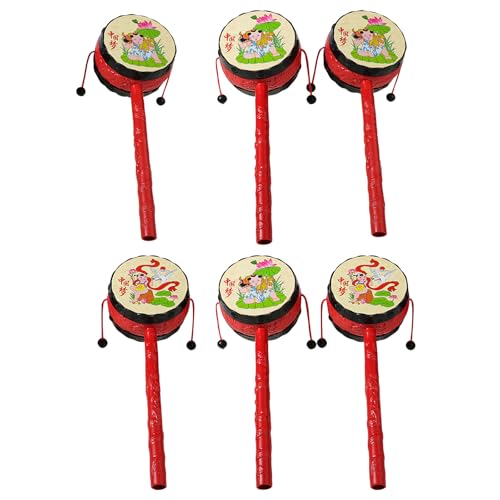 6pcs Spross Rassel Drum AFFE Drum Chinesische Traditionelle Percussion Instrument Kid Bildungsspielzeug Schütteln Drum Geschenke 6pcs Spross Rassel Drum AFFE Drum Chinesische Traditionelle Percussion Instrument Kid Bildungsspielzeug Schütteln Drum Geschenke von Pocoiau
