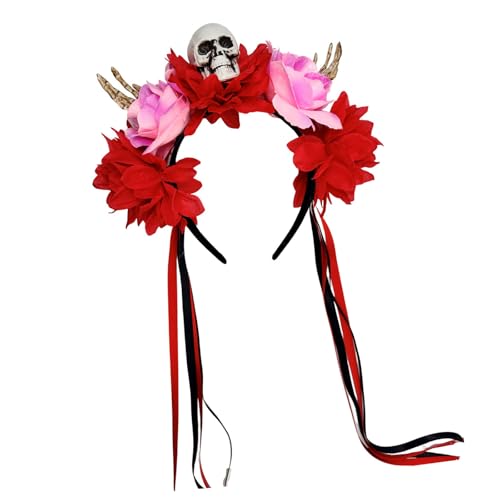 Buntes Halloween-Blumenskelett-Hand-Totenkopf-Stirnband, Harz, Party-Haar-Accessoire für Erwachsene, Kinder, Kostümpartys, Dekoration, praktische Halloween-Stirnbänder Buntes Halloween-Blumenskelett-Hand-Totenkopf-Stirnband, Harz, Party-Haar-Accessoire für Erwachsene, Kinder, Kostümpartys, Dekoration, praktische Halloween-Stirnbänder von Pocoiau