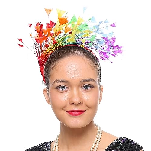 Cocktail-Stirnband, Flapper-Stirnband, Kopfschmuck, Fascinator, farbiges Stirnband, Teeparty-Hut Cocktail-Stirnband, Flapper-Stirnband, Kopfschmuck, Fascinator, farbiges Stirnband, Teeparty-Hut von Pocoiau