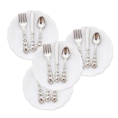 Elegante Miniatur Tabellengeschirrkollektion Für Dollhouses Küche Mit Tellern Und Utensilien 4 Set Dollhouses Scale Culterie Elegante Miniatur Tabellengeschirrkollektion Für Dollhouses Küche Mit Tellern Und Utensilien 4 Set Dollhouses Scale Culterie von Pocoiau
