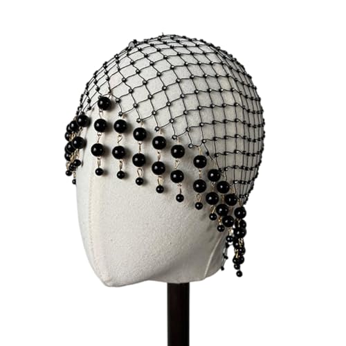 Handgefertigte Perlen Quasten Kopfschmuck Stilvolle Perlen Quasten Haarschmuck für Frauen Hut für Partys und Hochzeiten Handgefertigte Perlen Quasten Kopfschmuck Stilvolle Perlen Quasten Haarschmuck für Frauen Hut für Partys und Hochzeiten von Pocoiau