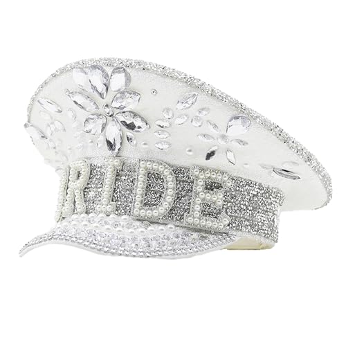 Hochzeit Braut Kapitän Captain Mit Strasskapital Dekors Frauen Hochzeit Halloween Party Hat Abschlussball Bühnenbühne Auftritte Militär Hochzeit Braut Kapitän Captain Mit Strasskapital Dekors Frauen Hochzeit Halloween Party Hat Abschlussball Bühnenbühne Auftritte Militär von Pocoiau