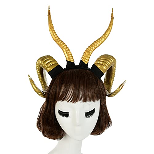 Kopfbedeckung aus künstlichem Schafhorn, Kopfbedeckung, Ziegenhorn, Haarband, rutschfest, Foto-Requisiten, Kostüme, Halloween, Karneval, Zubehör Kopfbedeckung aus künstlichem Schafhorn, Kopfbedeckung, Ziegenhorn, Haarband, rutschfest, Foto-Requisiten, Kostüme, Halloween, Karneval, Zubehör von Pocoiau