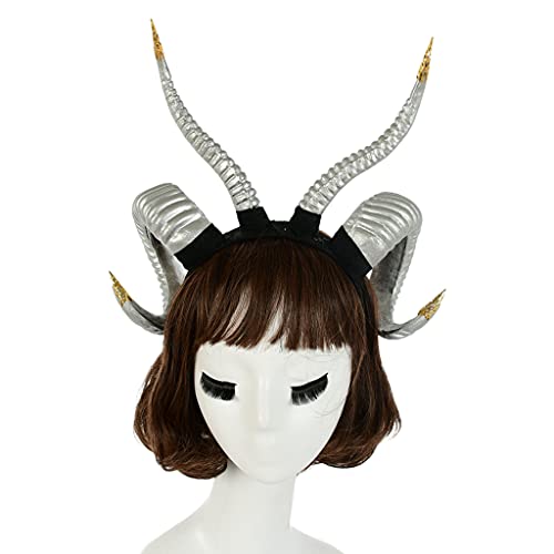 Kopfbedeckung aus künstlichem Schafhorn, Kopfbedeckung, Ziegenhorn, Haarband, rutschfest, Foto-Requisiten, Kostüme, Halloween, Karneval, Zubehör Kopfbedeckung aus künstlichem Schafhorn, Kopfbedeckung, Ziegenhorn, Haarband, rutschfest, Foto-Requisiten, Kostüme, Halloween, Karneval, Zubehör von Pocoiau