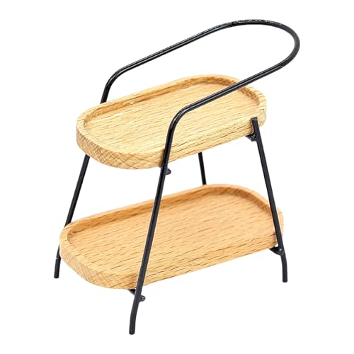 Pocoiau Aufbewahrungsständer Zahlen Display Rack Model Realistic Vintage Realistic Doll House Tun Töne Mädchen Geschenk Realistischer Stand von Pocoiau