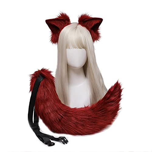 Pocoiau Cosplay Pelzige Tierohren Haarreif Schwanz Set Verkleidung Kostüm Lange Kopfbedeckung für Halloween Party Dekoration Pocoiau Cosplay Pelzige Tierohren Haarreif Schwanz Set Verkleidung Kostüm Lange Kopfbedeckung für Halloween Party Dekoration von Pocoiau