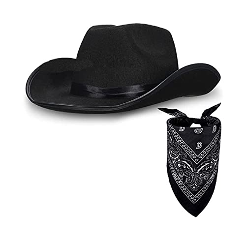 Pocoiau Cowboy-Kostüm, 1 Set, für Damen und Herren, Reitgesicht für Cosplay, Party, Radfahren, einfarbig, Filzhut, Zubehör für Erwachsene Pocoiau Cowboy-Kostüm, 1 Set, für Damen und Herren, Reitgesicht für Cosplay, Party, Radfahren, einfarbig, Filzhut, Zubehör für Erwachsene von Pocoiau