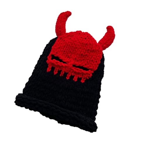 Pocoiau Devil Horned Halloween Caps Atmungsaktiv Warm Warm Halb Verfrorener Kappen Erwachsene Cosplay Kostümhut Party Requisiten Gesichtsmaskenkappen Pocoiau Devil Horned Halloween Caps Atmungsaktiv Warm Warm Halb Verfrorener Kappen Erwachsene Cosplay Kostümhut Party Requisiten Gesichtsmaskenkappen von Pocoiau