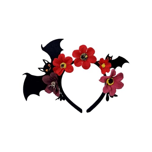 Pocoiau Haarreif mit Fledermaus- und Blumen-Punk-Thema, weich, elastisch, Haarschmuck für Halloween, Kostüm, Event, Versammlungen, Halloween, Party, Haarschmuck Pocoiau Haarreif mit Fledermaus- und Blumen-Punk-Thema, weich, elastisch, Haarschmuck für Halloween, Kostüm, Event, Versammlungen, Halloween, Party, Haarschmuck von Pocoiau