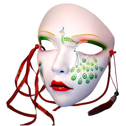 Pocoiau Halloween Hand Bemalt Masquerade Maske Quasten Dekoration Bühne Spiel Maske Vollgesichtsmaske Für Frauen Cosplay Pocoiau Halloween Hand Bemalt Masquerade Maske Quasten Dekoration Bühne Spiel Maske Vollgesichtsmaske Für Frauen Cosplay von Pocoiau