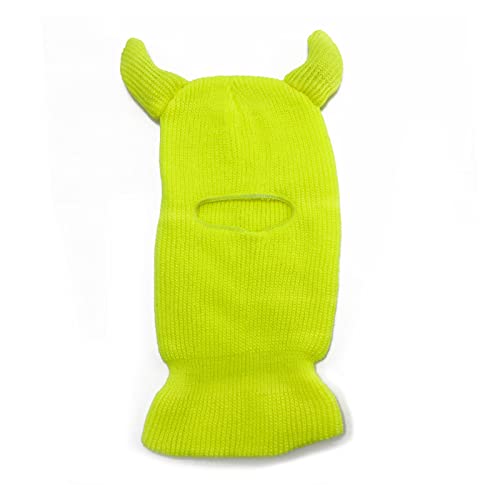 Pocoiau Halloween Strick Teufel Horn Kapuze Hutschal Pocoiau Halloween Strick Teufel Horn Kapuze Hutschal von Pocoiau